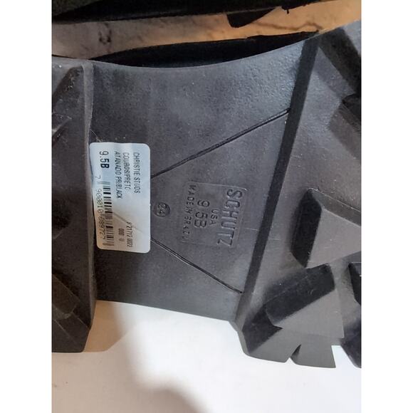 Schutz Christie Studs Chunky Lug Soles Black Leather Penny Loafer Sz 9.5 $168 - Picture 13 of 13